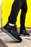 Boy Uzatan Ayakkabı Gizli Topuklu Siyah Şeffaf Köpük Taban Erkek Spor Ayakkabı MYY535